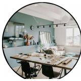 HBCY Creations 30" Black Round Mirror Wall Decor