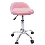 Salon Stool Back Rest Saddle Hydraulic (PINK)