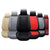 AOOG Leather Car Seat Covers, Universal, Black