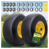 13x6.50-6 Lawn Mower Tires, Solid Rubber, Yellow