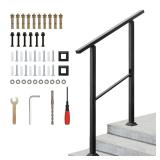 Handrails for 2-3 Steps, Black Iron Railing