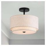 12.6in Flush Mount Ceiling Light, 3-Light Modern