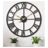 24 Inch Oversized Farmhouse Modern Wall Clock