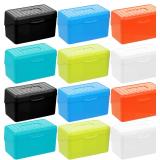 Index Card Box 3x5 Holder (12 Pack, 6 Colors)