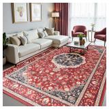Zentavio 8x10 Washable Vintage Non-Slip Rug