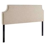 Laura Queen Upholstered Fabric Headboard in Beige