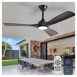 Depuley 52-Inch Ceiling Fan with Light: Black 3