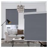 LUCKUP Roller Shades Blackout 42" W x 72" L(Grey)