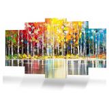 Colorful Forest Painting, Tree of Life, 32"x60"