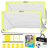 Kids Soccer Goals for Backyard Set of 2, 6x4 ft