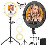 22" Ring Light w/ Stand & 75" Tripod for Video