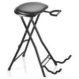 Guitar Stool Seat, Foldable w/ Hanger & Backrest