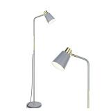 Industrial Floor Lamp Adjustable Metal Heads