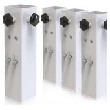4 Pack Carbon Steel Dorm Bed Risers 2.4" Diameter