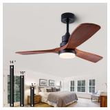36" Ceiling Fans with Remote, 3 Wood Blades