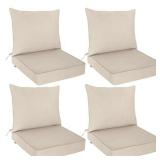 EAGLE PEAK Patio Cushion Set, 25x25x5, Beige