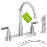 Kitchen Faucet with Sprayer, Brushed Nickel