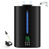 6L Humidifier, Cool and Warm Mist, Quiet - Black