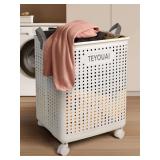 67L Rolling Laundry Basket with Wheels & Handle
