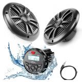 Marine Stereo 6.5 Inch Speakers, Bluetooth, USB