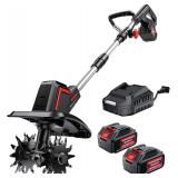 Cordless Tiller, 9"W x 6.6"D, 48 Tines