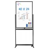 maxtek Mobile White Board, 40x24, Double Sided