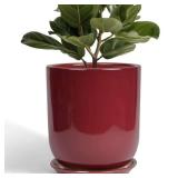 Ceramic Planter - 10" Indoor Pot with Drainage