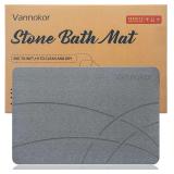 Vannokor Stone Bath Mat, Quick Dry, Dark Grey