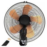 18 Inch Wall Fan, Quiet, 3-speed, Remote Control