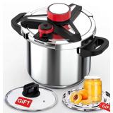 Pressure Cooker 8 Qt, One-Hand Locking, 3-In-1
