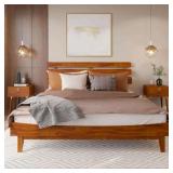 Bme Caden King Bed Frame, 15 Inch, Solid Wood