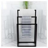 Metal Towel Racks 3 Bars for Bathroom, Black