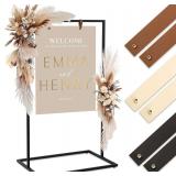 Elegant Wedding Welcome Sign - Black Metal Easel