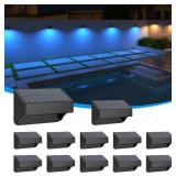 Solar Fence Lights, Outdoor Waterproof RGB