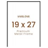 19x27 Black Aluminum Metal Picture Frame