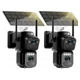 Solar 4K 8MP Wireless PTZ Security Cameras, IP66