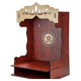 Adjustable Wooden Pooja Mandir - Medium GoldBrown