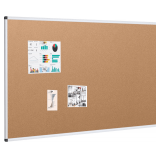 VIZ-PRO Cork Bulletin Board 72x40, Wall-Mount
