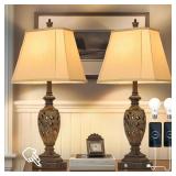 Touch Table Lamp Set of 2 with USB/Night Light