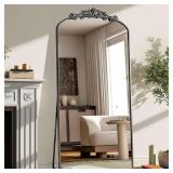 Dewfig Arched Full Length Mirror 71'x32' Black