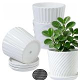 sietpoek Plant Pots 5.5' Ceramic Planters Set 4