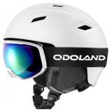 Odoland Ski Helmet & Goggles Set for Skiing
