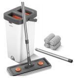 JUDRDO Mop & Bucket Wringer Set with Handle, 61'