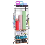 Mythinglogic Dumbbell Rack with Wheels & Hooks