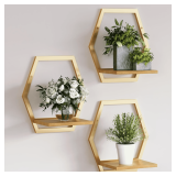 Wood & Metal Wall Plant Stands, 9' Shelf