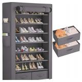 OYREL Shoe Rack Cabinet 32 Pairs Organizer Shelf