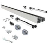 JUBEST 4FT Heavy Duty Sliding Closet Door Hardware