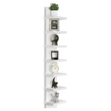 Homaterial 7-Tier Wall Shelf White Vanity