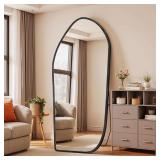 Antok Full Length Mirror, Wood Frame, 74x32