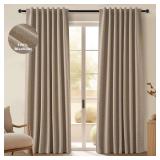 Topfinel Linen Curtains, 90', Blackout, 2 Panels